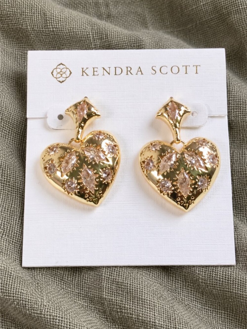 Kendra Scott heart drop earrings